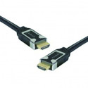 CORDON HDMI 1.4 Chrome - HIGH SPEED WITH ETHERNET - Type A M