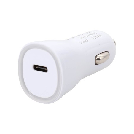 Chargeur USB C - sur allume-cigare - 15W - Blanc