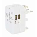 Adaptateur universel + charge USB (5V/2.4A) - UE/GB/USA - 230V/6A - smart charge