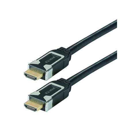 Cordon HDMI A M/M - IMMUNITY - 4K/60ips HDR 4:4:4 - gaine striée - OR - 7m50