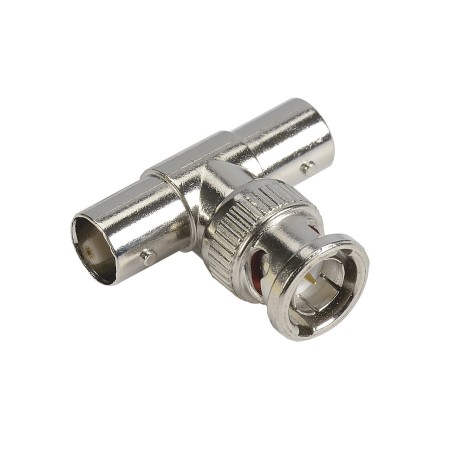 Adaptateur BNC mâle / 2 x BNC femelle - nickel