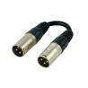 Adaptateur XLR 3 broches mâle / mâle - 0m15