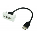 Plastron câblé 1 module - USB-A 3.2 gen 1 - obturateur LEGRAND - 45x22.5mm- 0m20