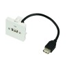 Plastron câblé 2 modules - USB-A 3.2 gen 1 - obturateur LEGRAND - 45x45mm - 0m20