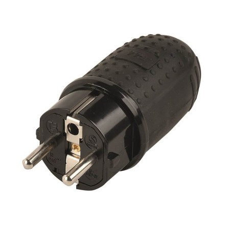 prises électrique 230V (2 P+T) M - 16A - IP44 - NF - noire - à monter