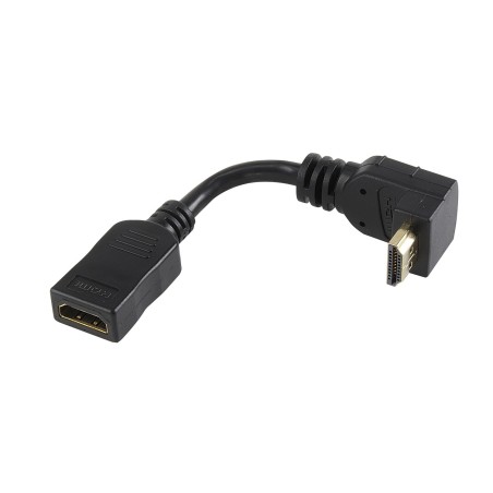 Adaptateur 0m15 HDMI A coudé à 90° M/F - OR