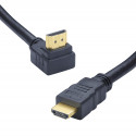 Cordon HDMI A M/M coudé latéral droit - 2 m - 4K/60ips HDR 4:4:4 - 18 gbps - OR