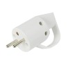 Prise électrique 230V (2 P+T) M - 16A - anneau - NF - blanche - à monter