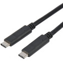 Cordon USB 3.2 gen 1 - C M/M - 3A - 5gbps - noir - 1 m