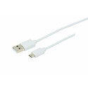 Cordon USB 2.0 - micro USB M / A M - 2.4A - 480 mbps - blanc - 1m
