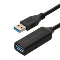 Cordon USB 3.2 gen 1 - A M/F amplfié - 5gbps - auto-alimenté - noir - 5m