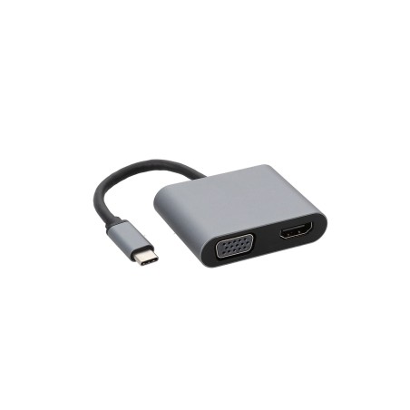 Convertisseur USB C M vers HDMI F + VGA F