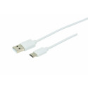 Cordon USB 2.0 - A M / C M - 3A - 480 mbps - blanc - 1m