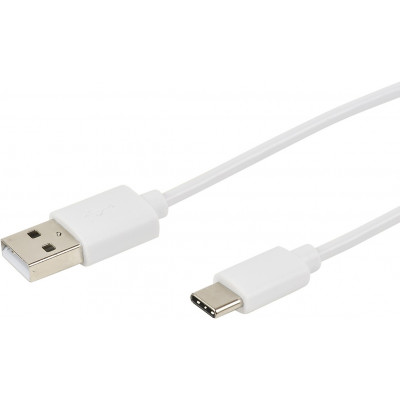 Cordon USB 2.0 - A M / C M - 3A - 480 mbps - blanc - 3m