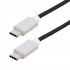 Cordon USB 2.0 - C M/M - 3A - noir - 1 m