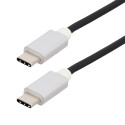 Cordon USB 2.0 - C M/M - 3A - noir - 1 m