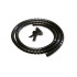 Gaine passe-câble + outil - 1m50 - gaine pvc noire ajourée - diam. Mini : 25 mm