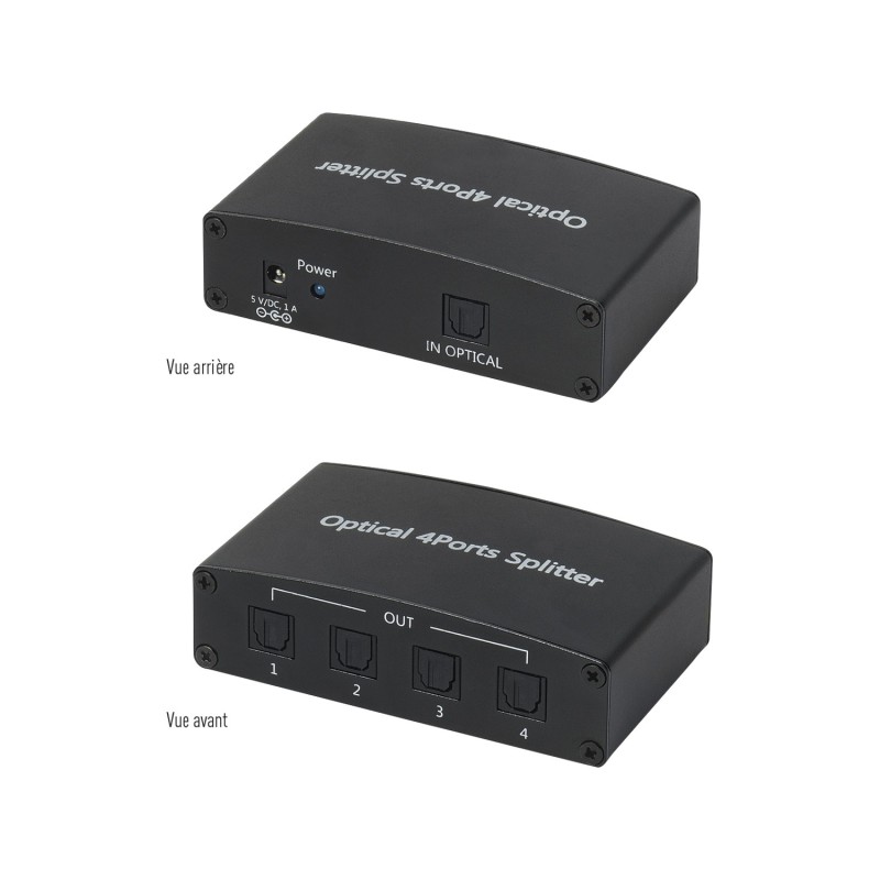 Répartiteur Toslink 1 vers 4 - plug & play