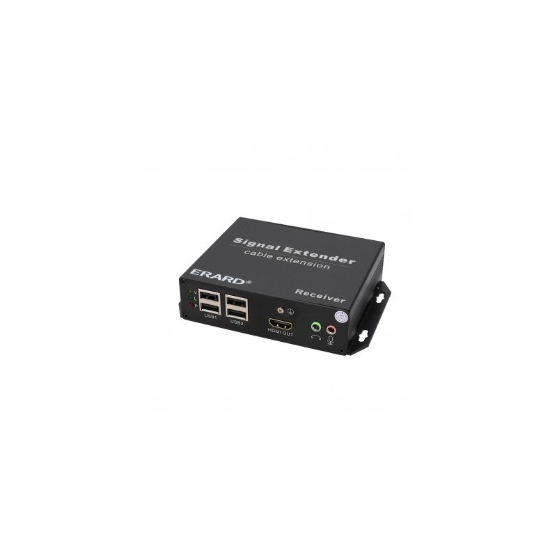 Extendeur HDMI + fonction KVM via fibre optique - 4K