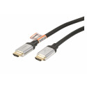 Cordon HDMI 2.0b A M/M - certif PREMIUM - 4K/60ips - prises chrome - OR - 4m50
