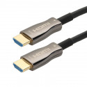 Cordon armé AOC HDMI 2.0b A M/M - fibre optique - UHD 4K/60ips - OR - 30m
