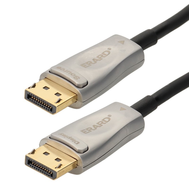 Cordon AOC DisplayPort 1.4 M/M - fibre optique - UHD 8K 60ips - OR - 10m