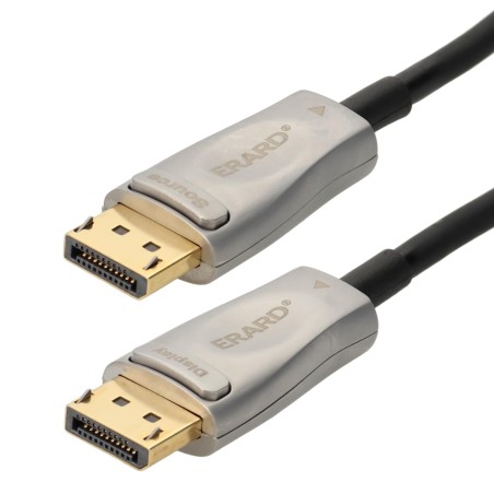 Cordon AOC DisplayPort 1.4 M/M - fibre optique - UHD 8K 60ips - OR - 15m