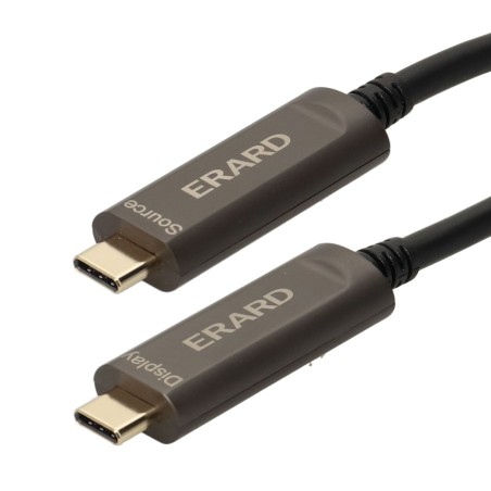 Cordon AOC - USB C M/M - 8K/60ips - prises métal - OR - 15m