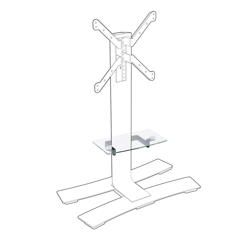 WIIL - Tablette Noire pour colonnes WILL, poids maximum supporté de 5 kg