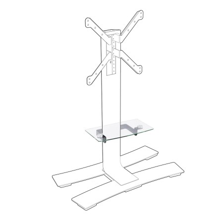 WIIL - Tablette Noire pour colonnes WILL, poids maximum supporté de 5 kg