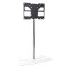 LUX-UP 1600XL pied TV Blanc, orientable de +/- 20°, gestion des câbles.