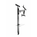 EXO STAND 600 Support mural alu inclinable & orientable, 1 bras, col cache câble