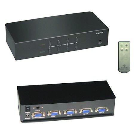 SELECTEUR VGA 4 x 1 - 250 MHz + TELECOMMANDE