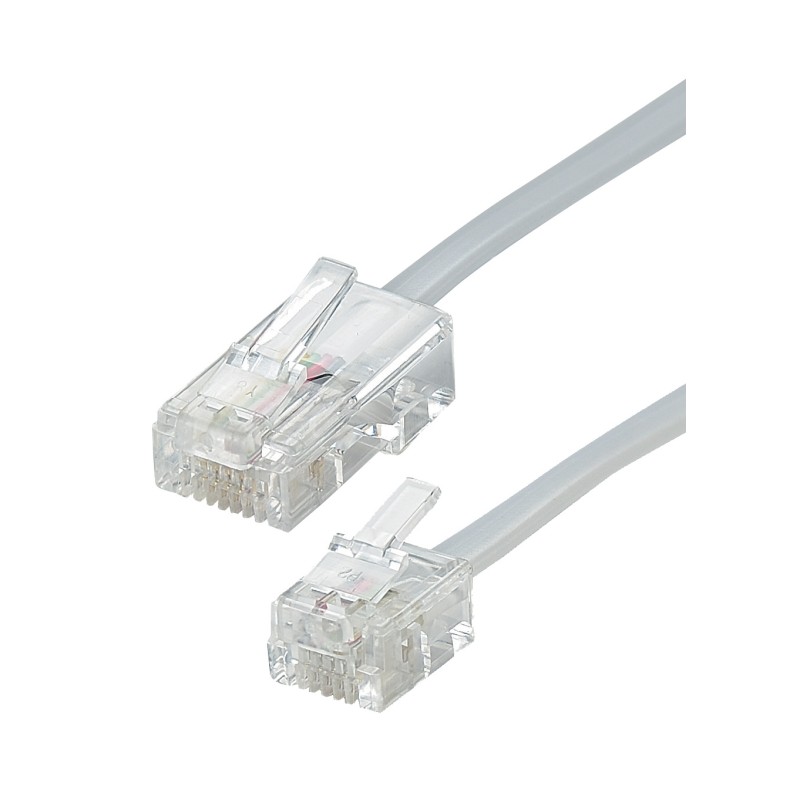 CORDON RJ11 Male / RJ45 Male - Blanc - 3m