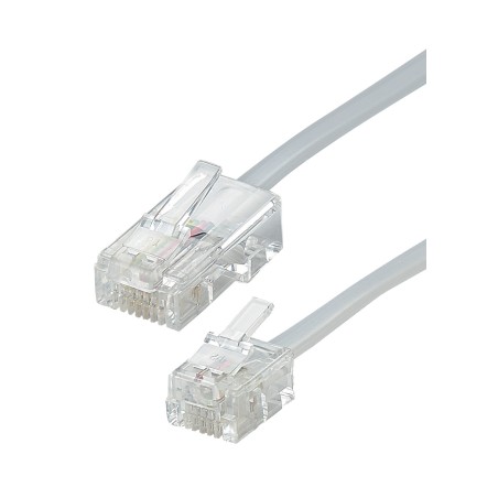 CORDON RJ11 Male / RJ45 Male - Blanc - 3m