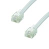 CORDON RJ11 Male / Male - Haut-DEbit ADSL - Blanc - 5m