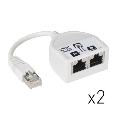 Coupleur/découpleur RJ45 - Internet et TV-TNT