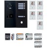 Pack GT vidéo 5 BP programmé avec platine façade noire satin