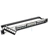 PANNEAU 19'' 1U NU 24P (MODULES AMOVIBLES +PORTE ETIQU.)