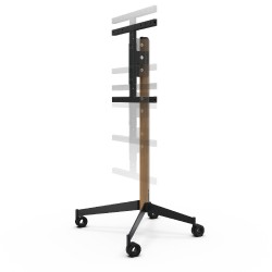 KANA 1200L Bois : Pied TV mobile ou fixe pour écran de 30"" à 65""