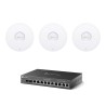 3 x Points d'accès WIFI TPLEAP613 + 1 Switch 8 Ports PoE+ TPLER7212PC