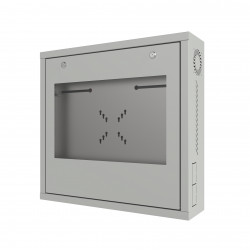 Coffret mural CCTV/DVR/NVR porte vitrée profondeur 200 blanc monté
