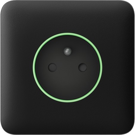 Plaque noire pour prise encastrée intelligente