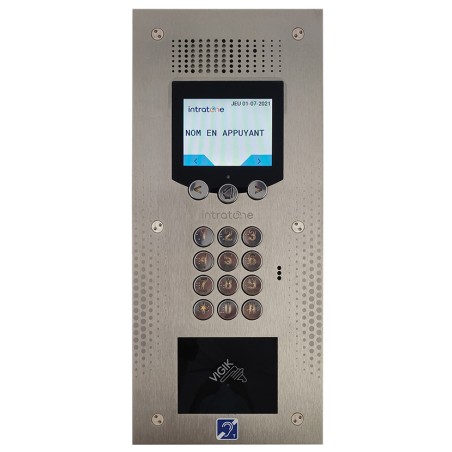 PACK 1000 NOMS: PLATINE VENDONE + CENTRALE 2P VIGIK+®, INOX