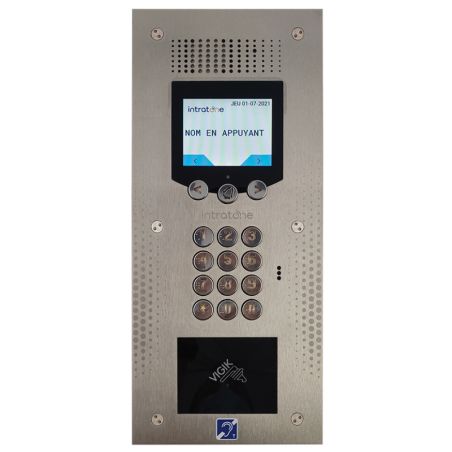 PACK 200 NOMS: PLATINE VENDONE + CENTRALE 1P VIGIK+®, INOX