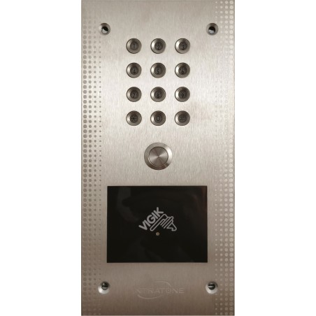 CLAVIER CODE RETRO-ECLAIRE LECTEUR VIGIK+® MAIN-LIBRE INOX