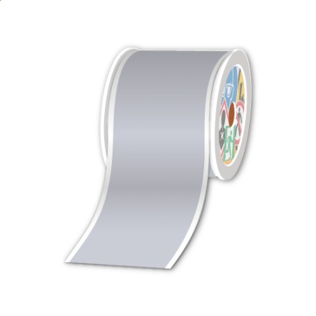 Rouleaux en continu, Platinium argent, 100mm x 30 m