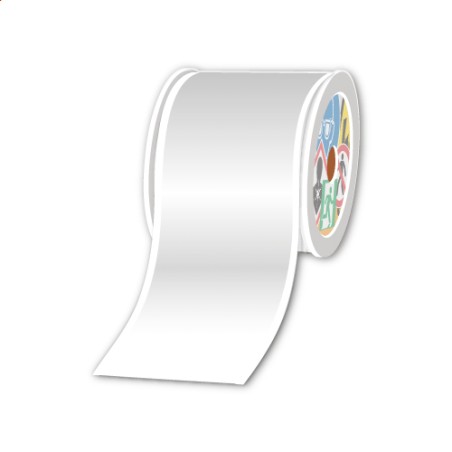 Rouleaux en continu, Blanc, 100mm x 30m