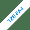 Ruban TZeFA4, 18 mm Bleu sur fond Blanc, Thermo collant, 3M