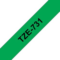 Ruban TZe731, 12mm Noir sur...